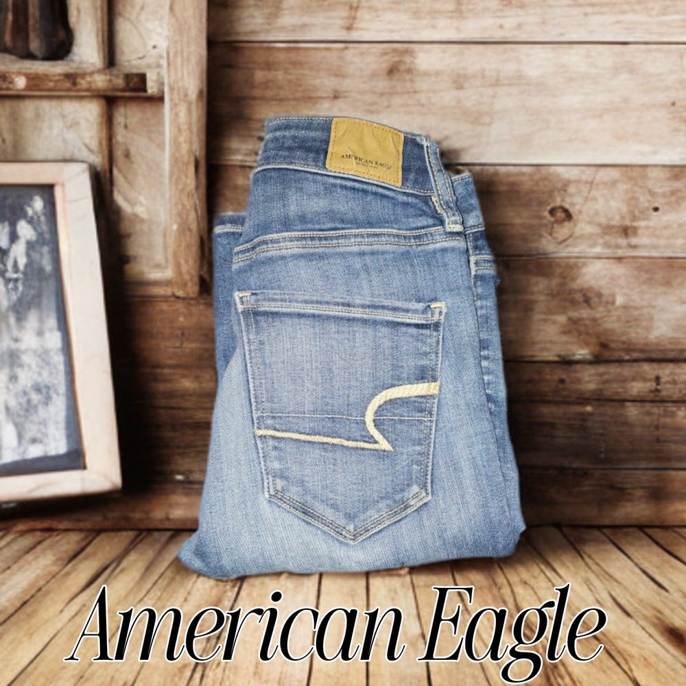 American Eagle Outfitters Women's Light Blue Skinny Jeans